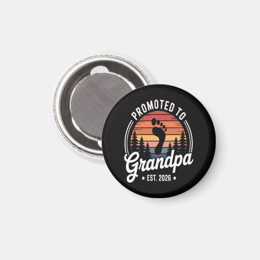 Zum Opa befördert ca. 2026 Magnet (Vorderseite/Rückseite)