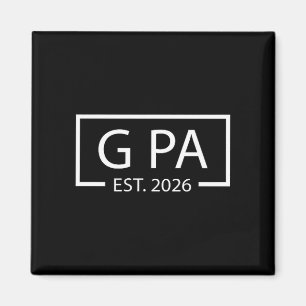 Zum Opa Befördert Est 2026 Baby Ankündigung Cket  Magnet