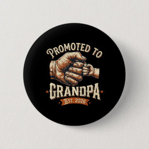 Zum Opa befördert Est 2026 Fist Bump Ba Button