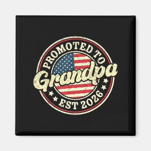 Zum Opa Befördert Est 2026 Retro Vintage Neuer Opa Magnet