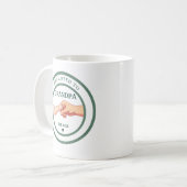Zum Opa befördert Est. 20XX  Kaffeetasse (Vorderseite Links)