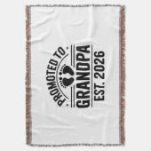 Zum Opa befördert, Gegr. 2026, Lustiger Neuer Opa Decke (Vorderseite Vertikal)
