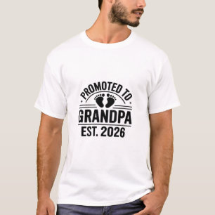 Zum Opa befördert, gegr. 2026, Lustiger neuer Opa T-Shirt