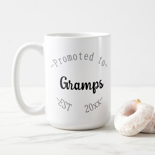 Zum Opa befördert Kaffeetasse (Mit Donut)