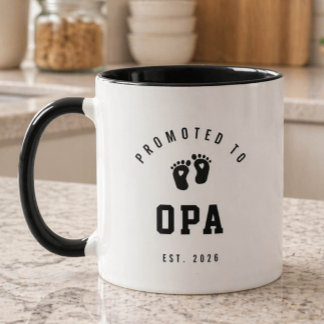 Zum Opa befördert Neuer Opa-Mug Tasse