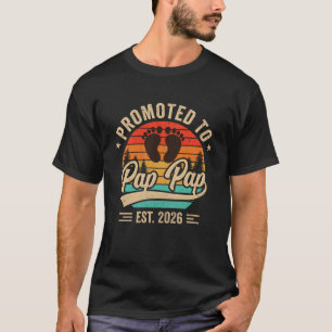 Zum Opa Opa ernannt Est 2026 Großeltern Baby Ankün T-Shirt