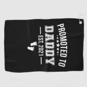 Zum Papa 2021 befördert Erste Väter Golfhandtuch (Horizontal)