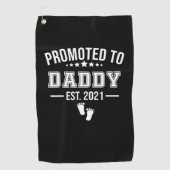 Zum Papa 2021 befördert Erste Väter Golfhandtuch (Vorderseite)