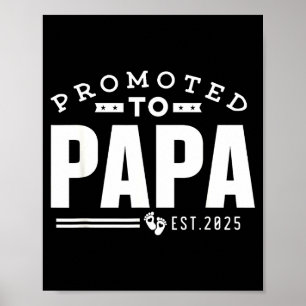 Zum Papa Befördert 2025 Neu 1. Erster Papa Dad Poster