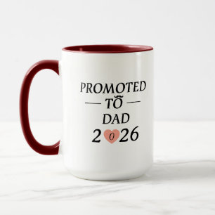 Zum Papa Befördert 2026 Baby Shower Geschenk für Tasse