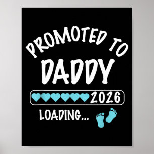 Zum Papa befördert 2026 Junge Baby Geschlecht Enth Poster