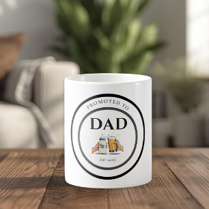 Zum Papa befördert ca. 2026 Lustiges Geschenk Kaffeetasse