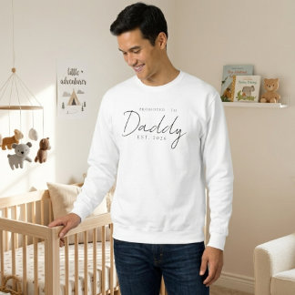 Zum Papa Befördert Cozy Family Script Design Sweatshirt