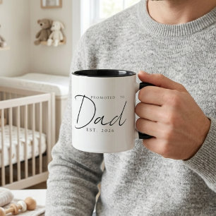 Zum Papa Befördert Elegantes EST-Jahres-Schriftdes Tasse