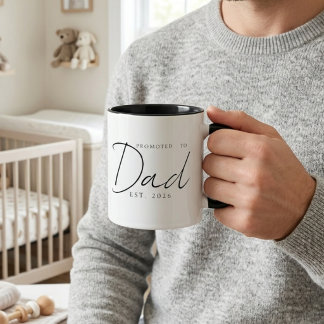 Zum Papa Befördert Elegantes EST-Jahres-Schriftdes Tasse