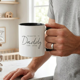 Zum Papa Befördert Elegantes EST-Jahres-Schriftdes Tasse