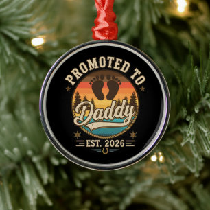 Zum Papa befördert Erw. 2026 Ornament Aus Metall