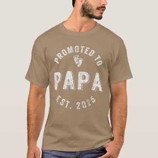 Zum Papa befördert Est 2025 Erstmals Opa retro r T-Shirt