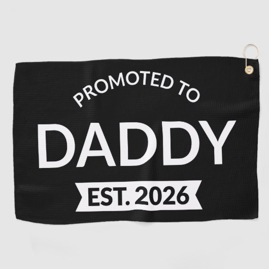 Zum Papa befördert Est. 2026 II Golfhandtuch (Horizontal)
