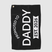 Zum Papa befördert Est. 2026 II Golfhandtuch (Vorderseite)