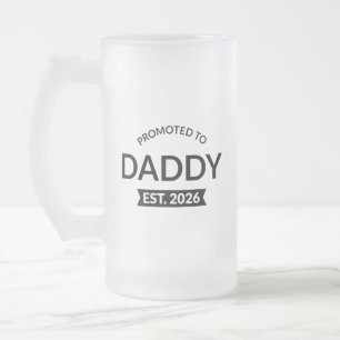 Zum Papa befördert Est. 2026 II Mattglas Bierglas