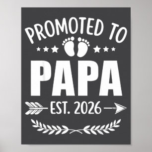 Zum Papa Befördert Est 2026 Neuer Opa Schwangersch Poster