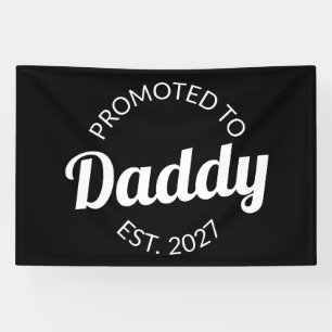 Zum Papa Befördert Est 2027 Neuer Papa Baby Shower Banner