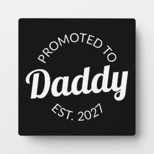 Zum Papa Befördert Est 2027 Neuer Papa Baby Shower Fotoplatte