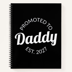 Zum Papa Befördert Est 2027 Neuer Papa Baby Shower Notizblock