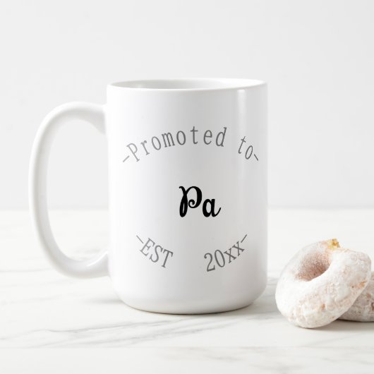 Zum Papa befördert Kaffeetasse (Mit Donut)