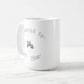 Zum Papa befördert Kaffeetasse (Vorderseite Links)