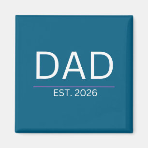 Zum Papa befördert oder erstmaliger Vater neues Mä Magnet