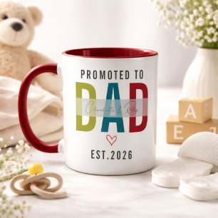 Zum Papa befördert Personalisiertes Foto   Erster  Tasse
