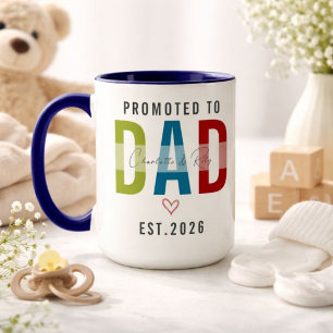 Zum Papa befördert   Persönlicher erster Vatertag Tasse