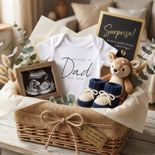Zum Papa Befördert Süßes EST-Jahr Ankündigung Baby Strampler