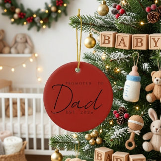 Zum Papa Befördert Urlaubs-Andenken Schrift Design Keramik Ornament