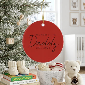 Zum Papa Befördert Urlaubs-Andenken Schrift Design Keramik Ornament