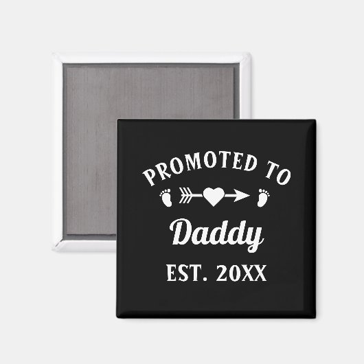 Zum Papa befördert Vaterschaft Vatertag Magnet (Vorderseite/Rückseite)