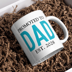 Zum Papa-Mug befördert, Personalisiertes Geschenk  Kaffeetasse