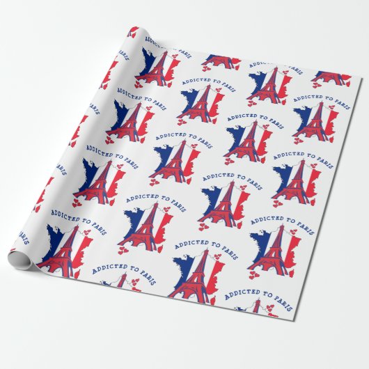 ZUM PARIS-Eiffelturm HINZUGEFÜGT Geschenkpapier (Ungerollt)