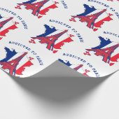 ZUM PARIS-Eiffelturm HINZUGEFÜGT Geschenkpapier (Ecke)