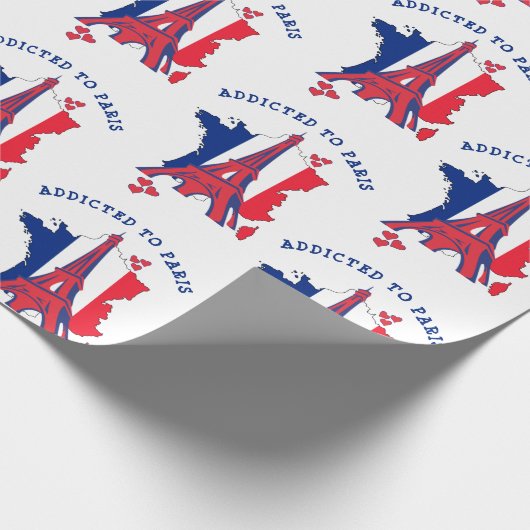 ZUM PARIS-Eiffelturm HINZUGEFÜGT Geschenkpapier (Ecke)
