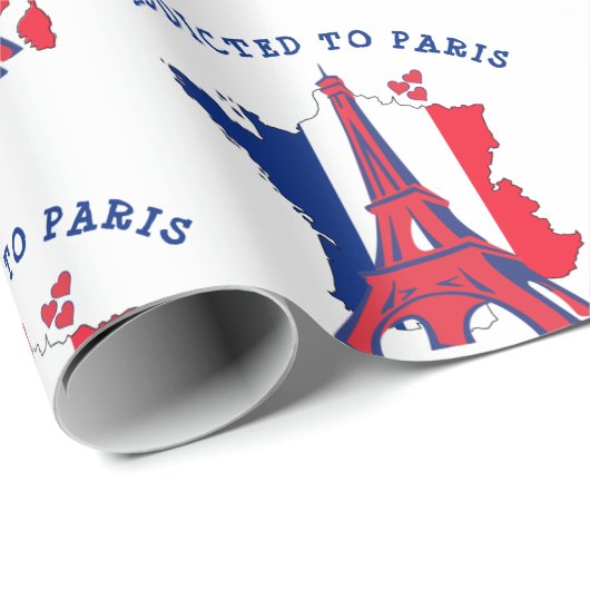 ZUM PARIS-Eiffelturm HINZUGEFÜGT Geschenkpapier (Rolleneckpunkt)