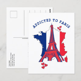 ZUM PARIS-Eiffelturm HINZUGEFÜGT Postkarte