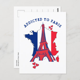 ZUM PARIS-Eiffelturm HINZUGEFÜGT Postkarte