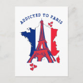 ZUM PARIS-Eiffelturm HINZUGEFÜGT Postkarte (Vorderseite)