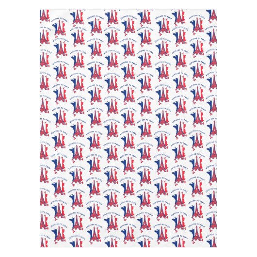 ZUM PARIS-Eiffelturm HINZUGEFÜGT Tischdecke (Vorderseite)