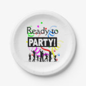 Zum Party bereit Pappteller (Vorderseite)