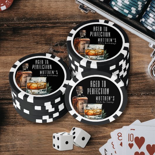 Zum perfekten Alter 50. Geburtstag Pokerchips