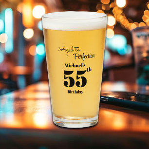 Zum perfekten Alter - 55. Geburtstag des Mannes Glas
